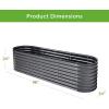 imageBest Choice Products 4x2x2ft Outdoor Metal Raised Garden Bed Oval Deep Root Planter Box for Vegetables Flowers Herbs and Succulents w 101 Gallon Capacity Rubber Edge Guard  CharcoalCharcoal