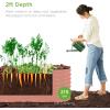 imageBest Choice Products 4x2x2ft Outdoor Metal Raised Garden Bed Oval Deep Root Planter Box for Vegetables Flowers Herbs and Succulents w 101 Gallon Capacity Rubber Edge Guard  CharcoalTerracotta