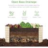 imageBest Choice Products 4x2x2ft Outdoor Metal Raised Garden Bed Oval Deep Root Planter Box for Vegetables Flowers Herbs and Succulents w 101 Gallon Capacity Rubber Edge Guard  CharcoalBeige