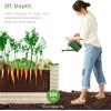 imageBest Choice Products 4x2x2ft Outdoor Metal Raised Garden Bed Oval Deep Root Planter Box for Vegetables Flowers Herbs and Succulents w 101 Gallon Capacity Rubber Edge Guard  CharcoalBeige