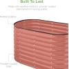 imageBest Choice Products 4x2x2ft Outdoor Metal Raised Garden Bed Oval Deep Root Planter Box for Vegetables Flowers Herbs and Succulents w 101 Gallon Capacity Rubber Edge Guard  CharcoalTerracotta