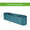 imageBest Choice Products 4x2x2ft Outdoor Metal Raised Garden Bed Oval Deep Root Planter Box for Vegetables Flowers Herbs and Succulents w 101 Gallon Capacity Rubber Edge Guard  CharcoalPeacock Blue