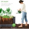 imageBest Choice Products 4x2x2ft Outdoor Metal Raised Garden Bed Oval Deep Root Planter Box for Vegetables Flowers Herbs and Succulents w 101 Gallon Capacity Rubber Edge Guard  CharcoalCharcoal