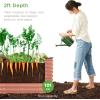 imageBest Choice Products 4x2x2ft Outdoor Metal Raised Garden Bed Oval Deep Root Planter Box for Vegetables Flowers Herbs and Succulents w 101 Gallon Capacity Rubber Edge Guard  CharcoalTerracotta