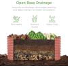 imageBest Choice Products 4x2x2ft Outdoor Metal Raised Garden Bed Oval Deep Root Planter Box for Vegetables Flowers Herbs and Succulents w 101 Gallon Capacity Rubber Edge Guard  CharcoalTerracotta