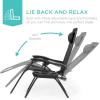 imageBest Choice Products Set of 2 Adjustable Steel Mesh Zero Gravity Lounge Chair Recliners wPillows and Cup Holder Trays  Sage GreenBlack