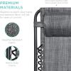 imageBest Choice Products Set of 2 Adjustable Steel Mesh Zero Gravity Lounge Chair Recliners wPillows and Cup Holder Trays  Sage GreenGrey