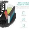 imageBest Choice Products Set of 2 Adjustable Steel Mesh Zero Gravity Lounge Chair Recliners wPillows and Cup Holder Trays  Sage GreenGrey