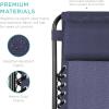 imageBest Choice Products Set of 2 Adjustable Steel Mesh Zero Gravity Lounge Chair Recliners wPillows and Cup Holder Trays  Sage GreenNavy Blue