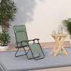 imageBest Choice Products Set of 2 Adjustable Steel Mesh Zero Gravity Lounge Chair Recliners wPillows and Cup Holder Trays  Sage GreenSage Green
