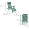 imageBest Choice Products Set of 2 Adjustable Steel Mesh Zero Gravity Lounge Chair Recliners wPillows and Cup Holder Trays  Sage GreenSeafoam