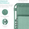 imageBest Choice Products Set of 2 Adjustable Steel Mesh Zero Gravity Lounge Chair Recliners wPillows and Cup Holder Trays  Sage GreenSeafoam