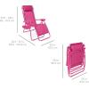 imageBest Choice Products Set of 2 Adjustable Steel Mesh Zero Gravity Lounge Chair Recliners wPillows and Cup Holder Trays  Sage GreenUltimate Pink