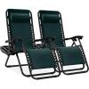 imageBest Choice Products Set of 2 Adjustable Steel Mesh Zero Gravity Lounge Chair Recliners wPillows and Cup Holder Trays  Sage GreenForest Green