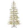 imageBest Choice Products PreLit Sparse Christmas Tree 6ft Artificial Flocked Pine Holiday Dcor Aspen Noble Fir White ampamp Multicolor LED Lights GreenFlocked