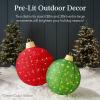 imageBest Choice Products 2pc Lighted PopUp Outdoor Christmas Ornament Set Holiday Ball Decoration w 180 LED Lights 8 Light Functions  RedGreenRedGold