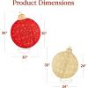 imageBest Choice Products 2pc Lighted PopUp Outdoor Christmas Ornament Set Holiday Ball Decoration w 180 LED Lights 8 Light Functions  RedGreenRedGold