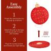 imageBest Choice Products 2pc Lighted PopUp Outdoor Christmas Ornament Set Holiday Ball Decoration w 180 LED Lights 8 Light Functions  RedGreenRedGold