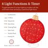 imageBest Choice Products 2pc Lighted PopUp Outdoor Christmas Ornament Set Holiday Ball Decoration w 180 LED Lights 8 Light Functions  RedGreenRedGreen