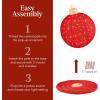 imageBest Choice Products 2pc Lighted PopUp Outdoor Christmas Ornament Set Holiday Ball Decoration w 180 LED Lights 8 Light Functions  RedGreenRedWhite