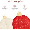 imageBest Choice Products 2pc Lighted PopUp Outdoor Christmas Ornament Set Holiday Ball Decoration w 180 LED Lights 8 Light Functions  RedGreenRedWhite