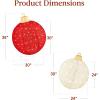 imageBest Choice Products 2pc Lighted PopUp Outdoor Christmas Ornament Set Holiday Ball Decoration w 180 LED Lights 8 Light Functions  RedGreenRedWhite
