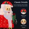 imageBest Choice Products 5ft Lighted PopUp Santa Large Outdoor Christmas Holiday Decoration w 250 LED Lights Twinkling Candy Cane Gift Box HatGiant  8ft