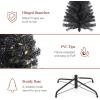 imageBest Choice Products 6ft PreLit Black Pencil Christmas Tree Slim Artificial Skinny Holiday Tree for Home Office Party Decoration w 608 Tips 250 Incandescent Lights Metal BaseBlack