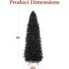 imageBest Choice Products 6ft PreLit Black Pencil Christmas Tree Slim Artificial Skinny Holiday Tree for Home Office Party Decoration w 608 Tips 250 Incandescent Lights Metal BaseBlack