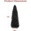 imageBest Choice Products 6ft PreLit Black Pencil Christmas Tree Slim Artificial Skinny Holiday Tree for Home Office Party Decoration w 608 Tips 250 Incandescent Lights Metal BaseBlack
