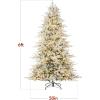 imageBest Choice Products Full Flocked Aspen Christmas Tree 6ft Prelit Noble Fir w 1200 Super Bright Twinkling Micro LED Lights 2in1 White ampamp MultiFlocked