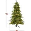 imageBest Choice Products Full Flocked Aspen Christmas Tree 6ft Prelit Noble Fir w 1200 Super Bright Twinkling Micro LED Lights 2in1 White ampamp MultiGreen