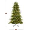 imageBest Choice Products Full Flocked Aspen Christmas Tree 6ft Prelit Noble Fir w 1200 Super Bright Twinkling Micro LED Lights 2in1 White ampamp MultiGreen