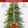 imageBest Choice Products Full Flocked Aspen Christmas Tree 6ft Prelit Noble Fir w 1200 Super Bright Twinkling Micro LED Lights 2in1 White ampamp MultiGreen