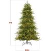 imageBest Choice Products Full Flocked Aspen Christmas Tree 6ft Prelit Noble Fir w 1200 Super Bright Twinkling Micro LED Lights 2in1 White ampamp MultiGreen