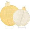 imageBest Choice Products 2pc Lighted PopUp Outdoor Christmas Ornament Set Holiday Ball Decoration w 180 LED Lights 8 Light Functions  RedGreenGoldWhite