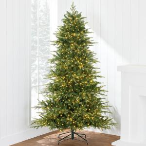 imageBest Choice Products Full Flocked Aspen Christmas Tree 6ft Prelit Noble Fir w 1200 Super Bright Twinkling Micro LED Lights 2in1 White ampamp MultiGreen