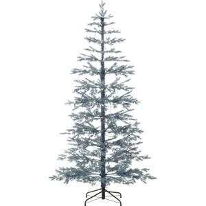 imageBest Choice Products PreLit Sparse Christmas Tree 9ft Artificial Pine Holiday Dcor Aspen Noble Fir w 2in1 White ampamp Multicolor LED LightsBlue Spruce