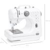imageBest Choice Products Compact Sewing Machine 42Piece Beginners Kit Multifunctional Portable 6V Beginner Sewing Machine w 12 Stitch Patterns Light Foot Pedal Storage Drawer  TealWhiteGrayWhite