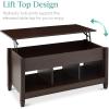 imageBest Choice Products Lift Top Coffee Table with Hidden Storage Accent Table Furniture for Living Room Display Shelves  WhiteBrownEspresso