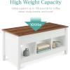 imageBest Choice Products Lift Top Coffee Table with Hidden Storage Accent Table Furniture for Living Room Display Shelves  WhiteBrownWhiteBrown