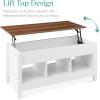 imageBest Choice Products Lift Top Coffee Table with Hidden Storage Accent Table Furniture for Living Room Display Shelves  WhiteBrownWhiteBrown