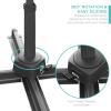 imageBest Choice Products 10ft Solar LED Cantilever Patio Umbrella 360Degree Rotation Hanging Offset Market Outdoor Sun Shade for Backyard Deck Poolside wLights Easy Tilt Cross BaseBrown
