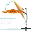 imageBest Choice Products 10ft Solar LED Cantilever Patio Umbrella 360Degree Rotation Hanging Offset Market Outdoor Sun Shade for Backyard Deck Poolside wLights Easy Tilt Cross BaseOrange