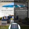 imageBest Choice Products 10ft Solar LED Cantilever Patio Umbrella 360Degree Rotation Hanging Offset Market Outdoor Sun Shade for Backyard Deck Poolside wLights Easy Tilt Cross BaseCerulean