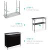 imageBest Choice Products Portable PopUp Bar Table for Indoor Outdoor Party Picnic Tailgate Entertaining wCarrying Case Storage Shelf Removable Skirt