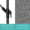 imageBest Choice Products 10ft Offset Hanging Market Patio Umbrella wEasy Tilt Adjustment Polyester Shade 8 Ribs for Backyard Poolside Lawn and GardenFog Gray