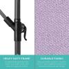 imageBest Choice Products 10ft Offset Hanging Market Patio Umbrella wEasy Tilt Adjustment Polyester Shade 8 Ribs for Backyard Poolside Lawn and GardenLavender