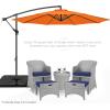 imageBest Choice Products 10ft Offset Hanging Market Patio Umbrella wEasy Tilt Adjustment Polyester Shade 8 Ribs for Backyard Poolside Lawn and GardenOrange