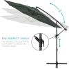 imageBest Choice Products 10ft Offset Hanging Market Patio Umbrella wEasy Tilt Adjustment Polyester Shade 8 Ribs for Backyard Poolside Lawn and GardenSlate